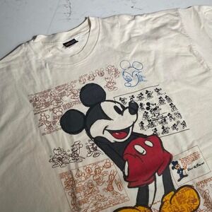 Vintage 90s Disney Parks‎ "The Art of Disney" Mickey Mouse Animation T-Shirt XXL